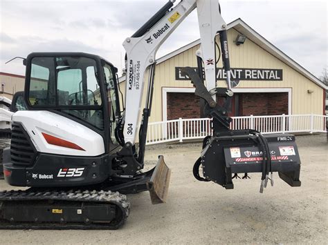 bobcat mini excavator mower attachment|bobcat mini excavator ditching bucket.